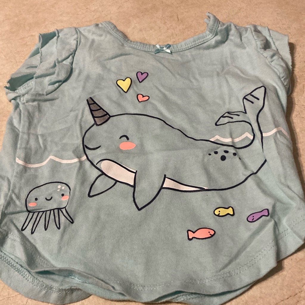 Carters 12m Whale Tshirt